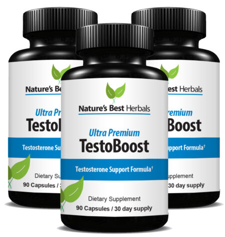 Ultra Premium TestoBoost testosterone support supplement 3 bottles